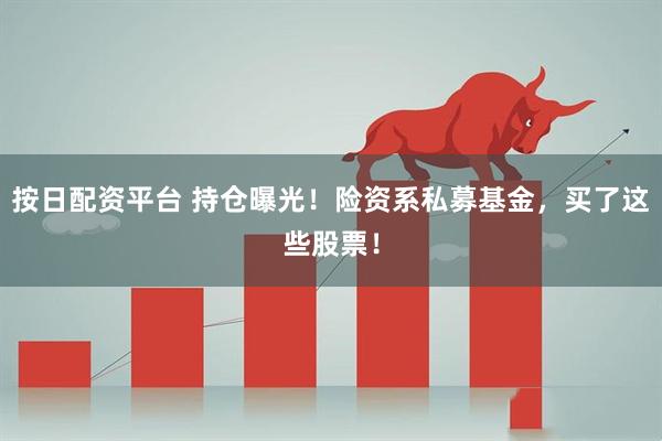 按日配资平台 持仓曝光!险资系私募基金,买了这些股票!